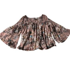 Chic Floral Smocked Blouse